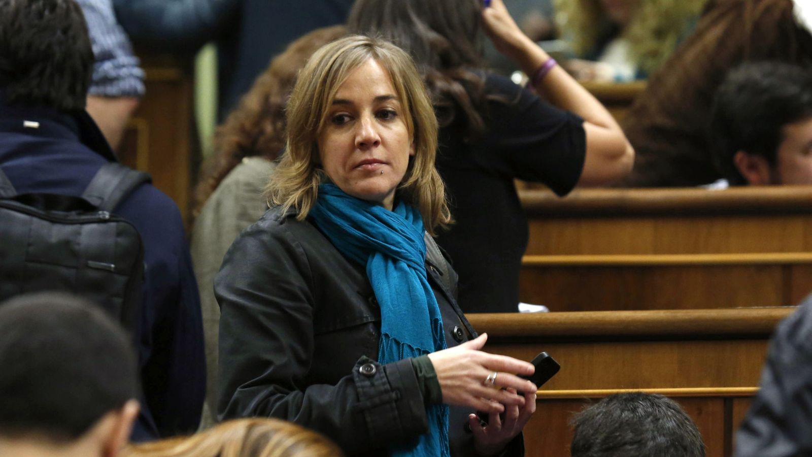 Foto: La diputada de Podemos y fundadora de Convocatoria por Madrid, Tania Sánchez, durante la constitución de las Cortes. (EFE)