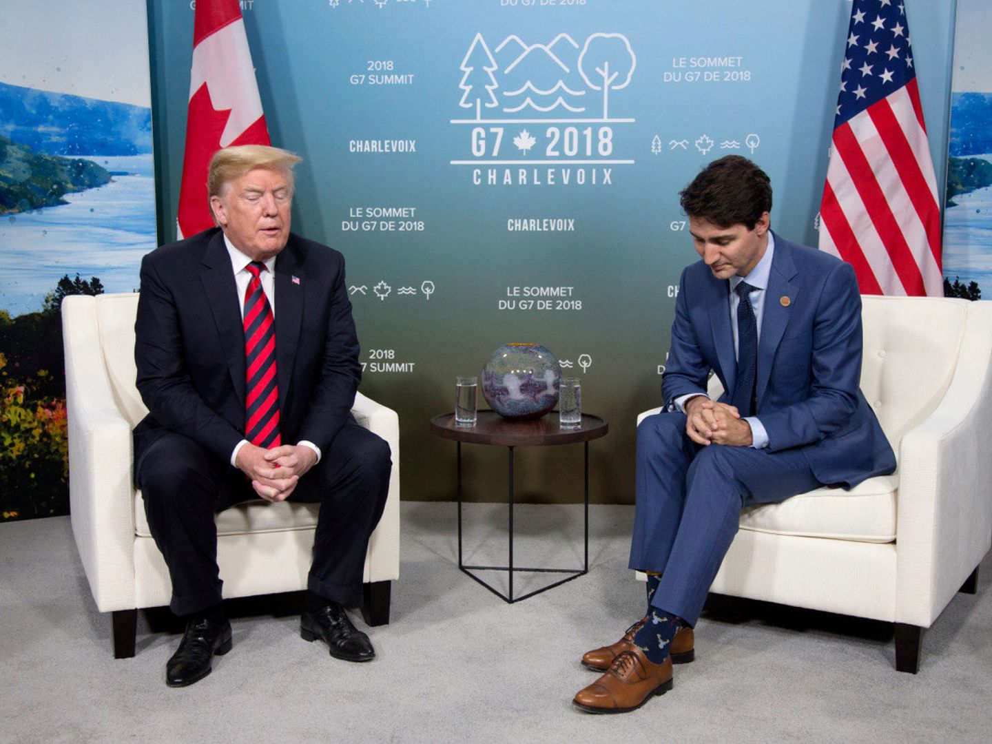 Donald Trump y Justin Trudeau, durante la cumbre del G7 | Reuters