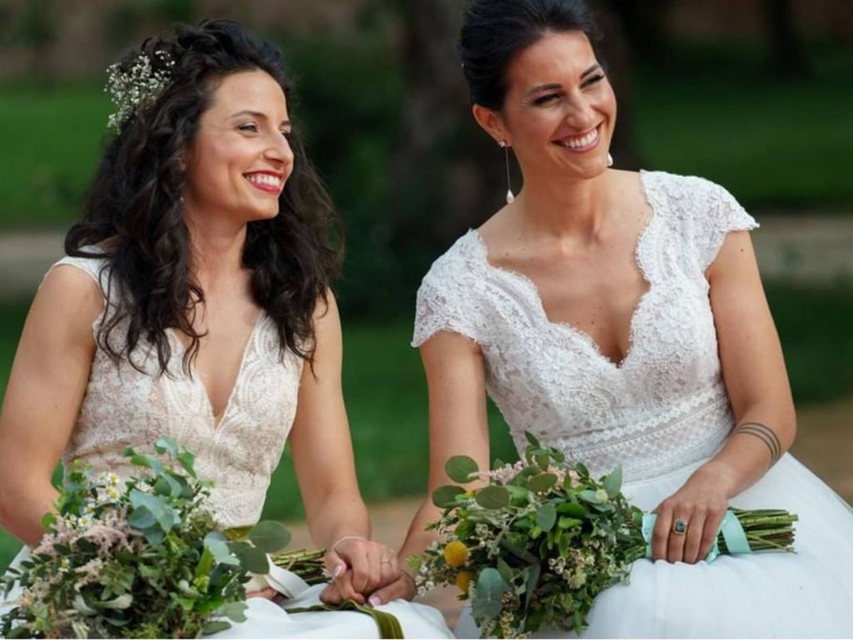 Foto: Ivana Andrés y Ana Moreno, en su boda. (Paolo Bocchese)