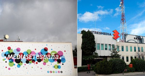 Foto: Exterior de las sedes de Mediaset España y Atresmedia