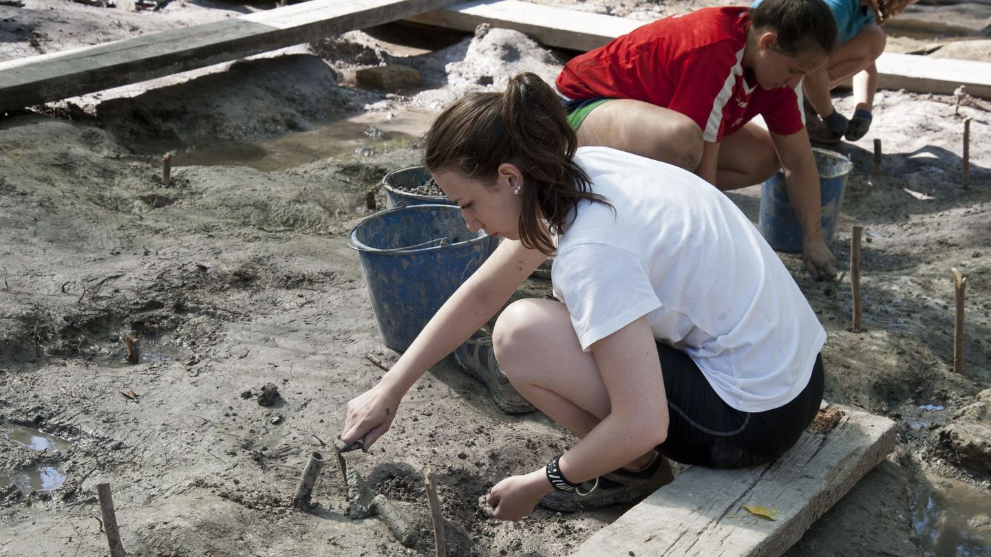 Trabajos de excavación en La Draga, otro yacimiento neolítico. (EFE)