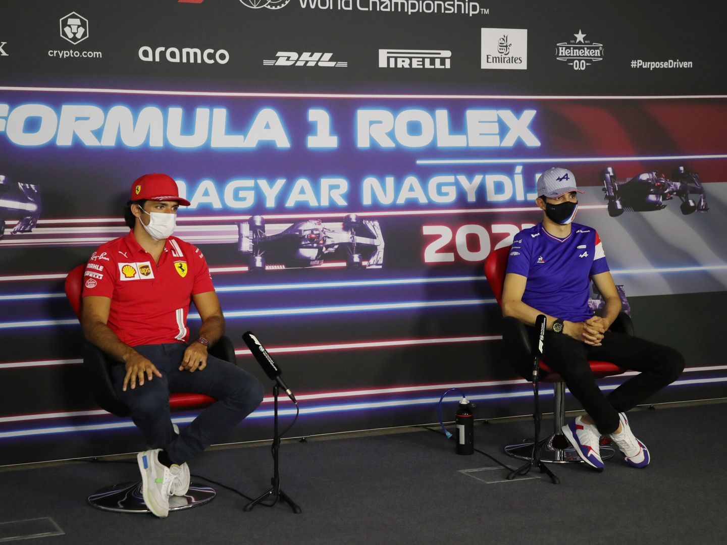 Sainz compartió rueda de prensa en esta ocasión con el francés Esteban Ocon.
