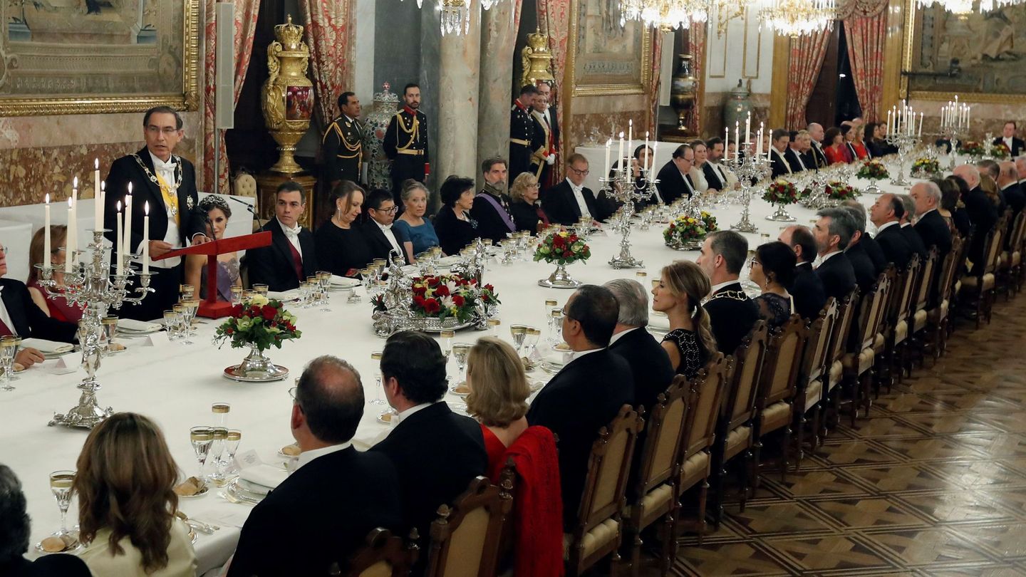 El Palacio Real, durante una cena de gala. (EFE)