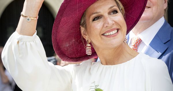 Foto: La reina Máxima, este miércoles en Betuwe. (Getty)