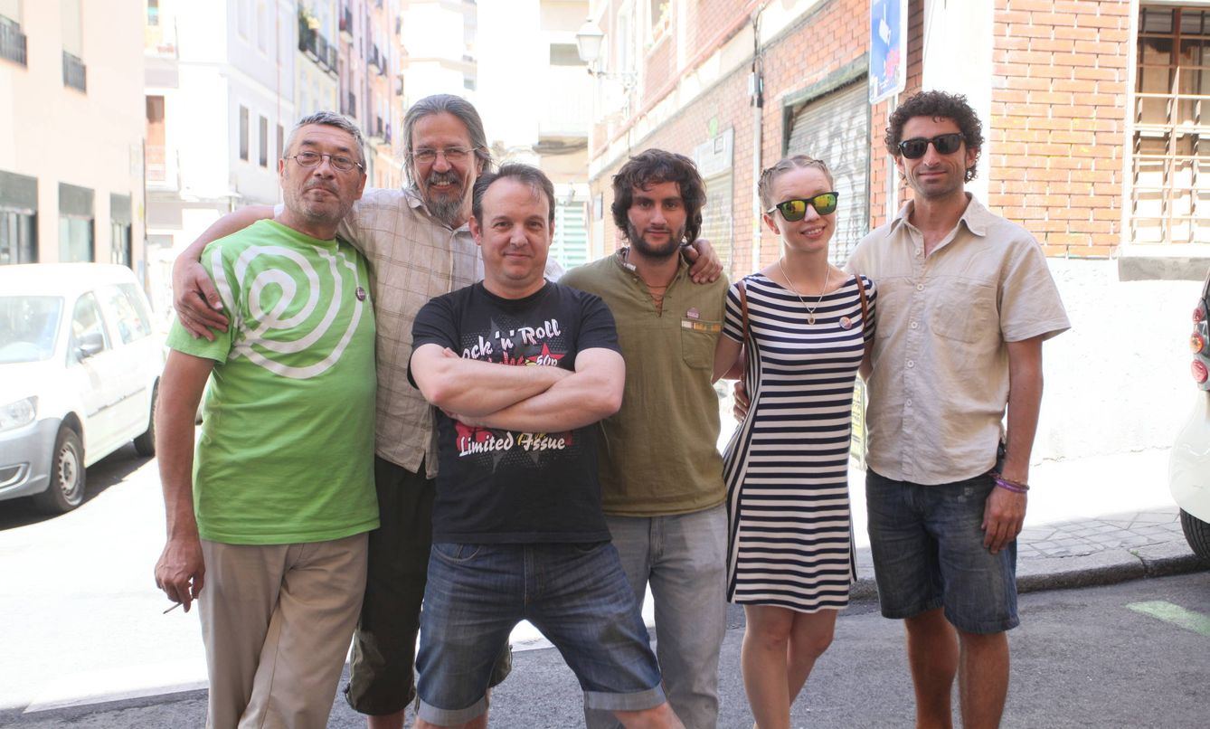 Algunos miembros del círculo de Podemos Lavapiés.