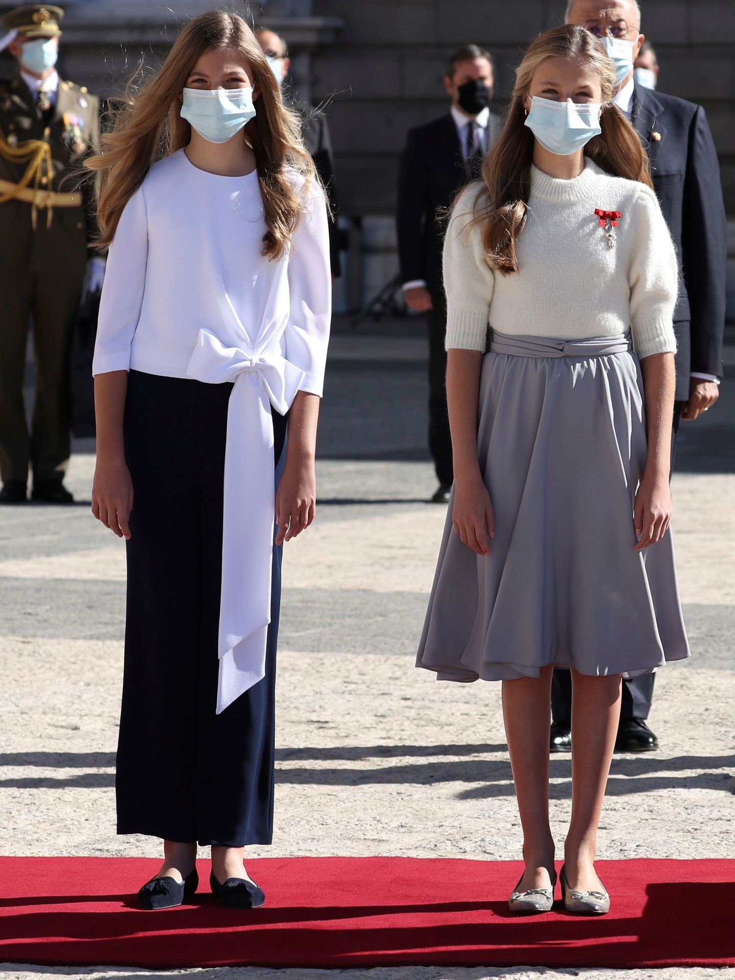 La princesa Leonor y la infanta Sofía, en el Día de la Fiesta Nacional. (EFE)