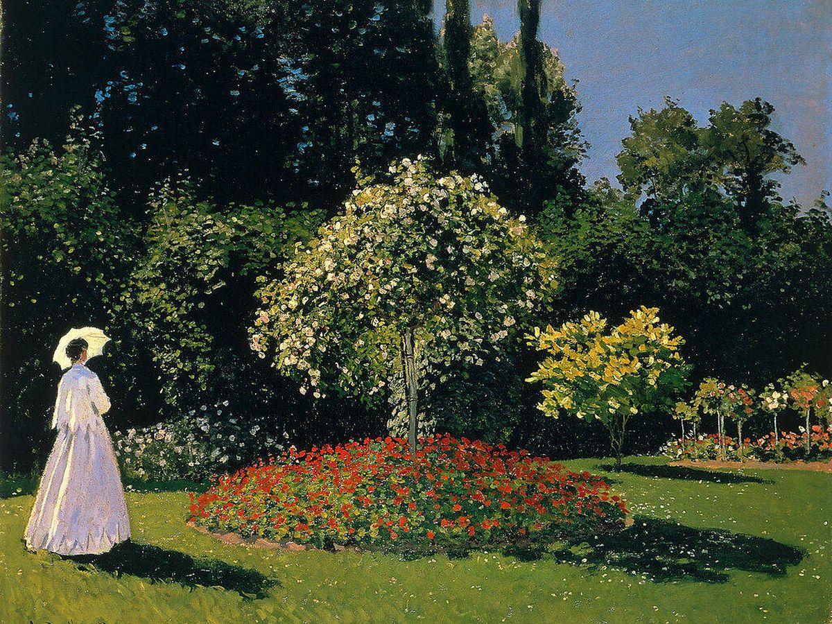 Foto: Mujer en el jardín Sainte Adresse - Claude Monet, 1867. (Wikipedia)