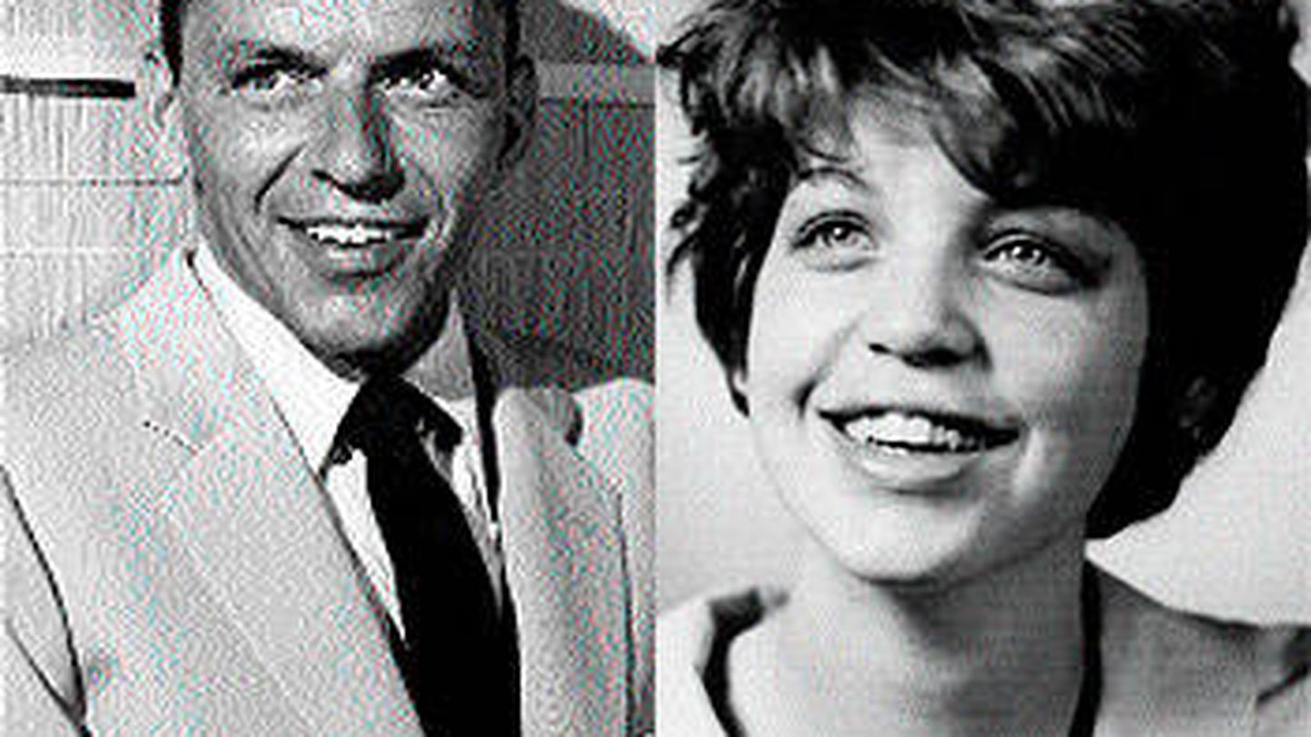 Frank Sinatra y su hija Julie de joven.
