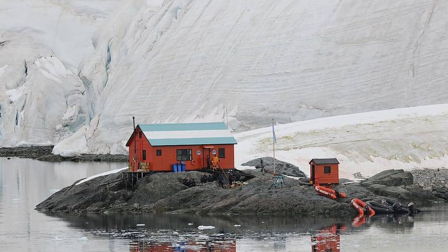 Una estación científica en la Antártida.