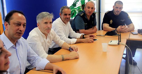 Foto: El ministro Grande-Marlaska, el pasado julio en Algeciras. (EFE)