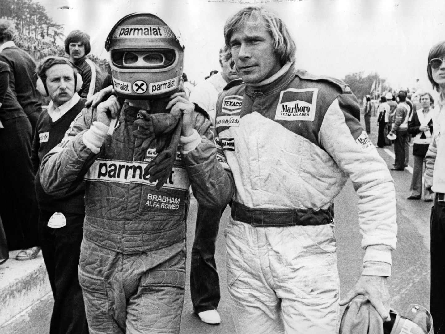 Niki Lauda y James Hunt, una mítica rivalidad. (Getty)