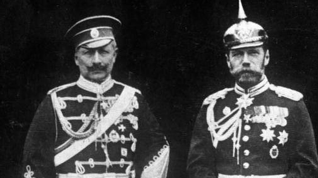 El káiser Guillermo II y el zar Nicolás II.