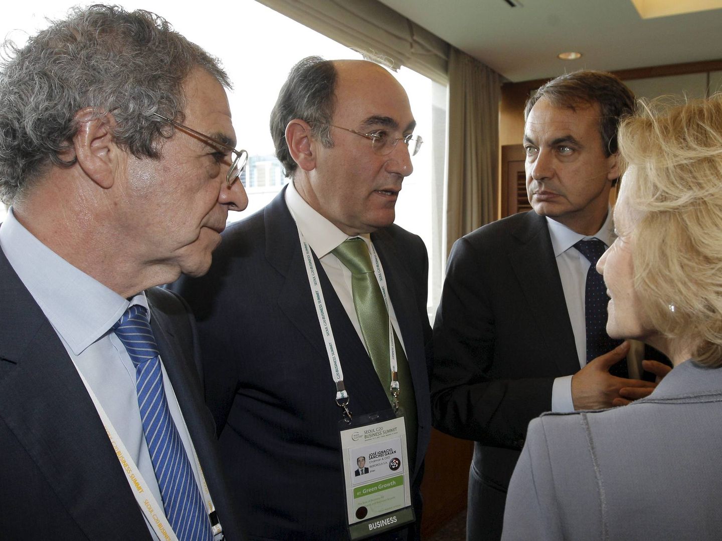 Imagen de archivo de Zapatero junto a César Alierta y Sánchez Galán. (EFE/Juanjo Martín)
