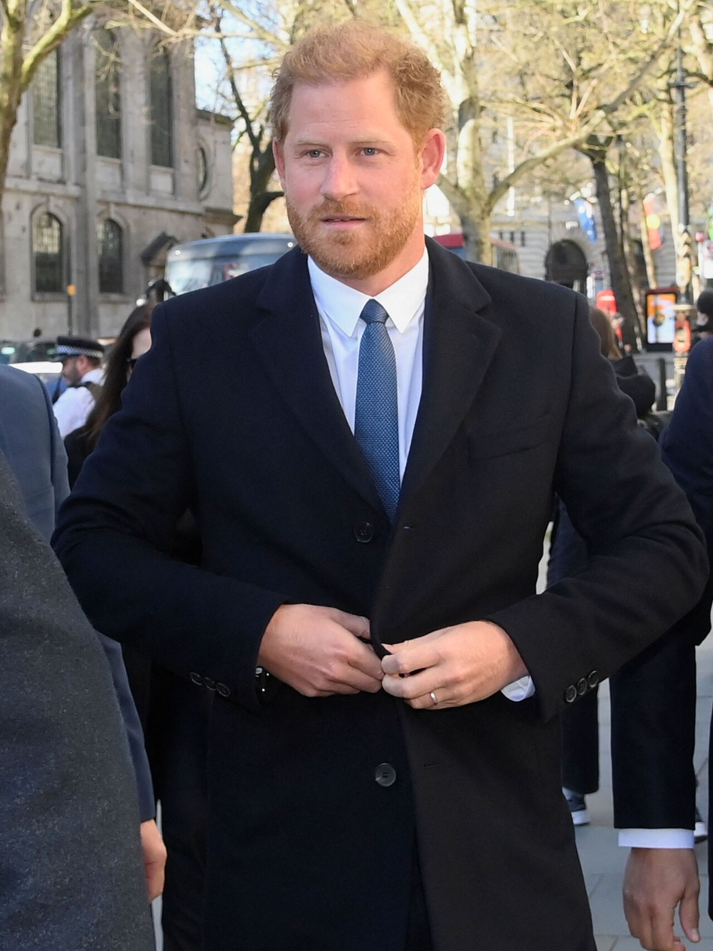 El príncipe Harry, llegando a los juzgados. (Reuters)
