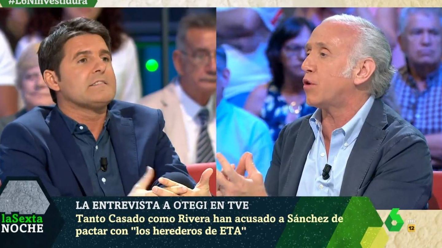 Jesús Cintora y Eduardo Inda, en 'La Sexta noche'. (Atresmedia).