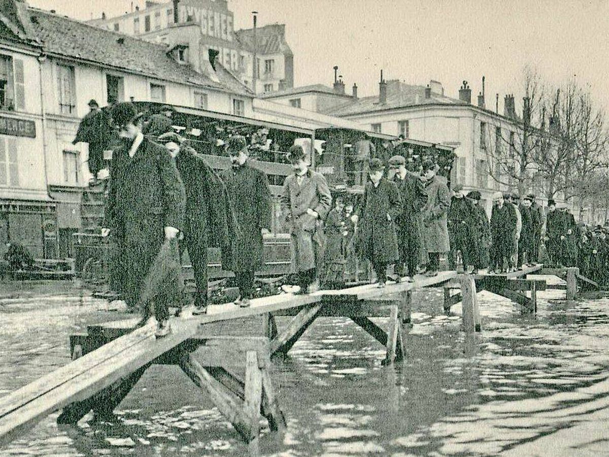 Foto: La inundación de París de 1910. (Wikimedia commons)