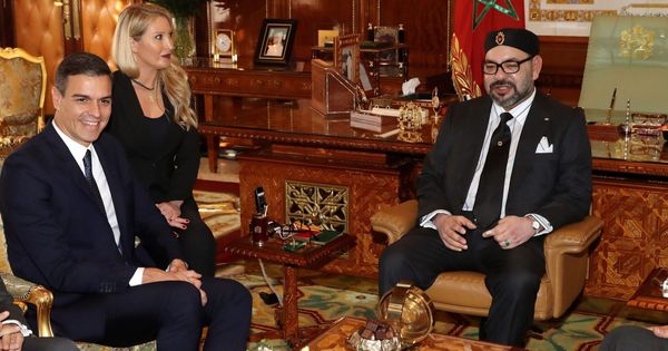 Foto: Pedro Sánchez y Mohamed VI, este 19 de noviembre en el Palacio Real de Rabat. (EFE)