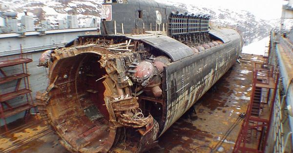Foto: Restos del submarino ruso Kursk