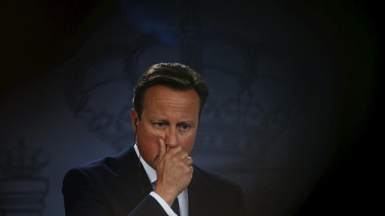 Foto: El primer ministro, David Cameron, en su comparecencia con el presidente del Gobierno. (Reuters)