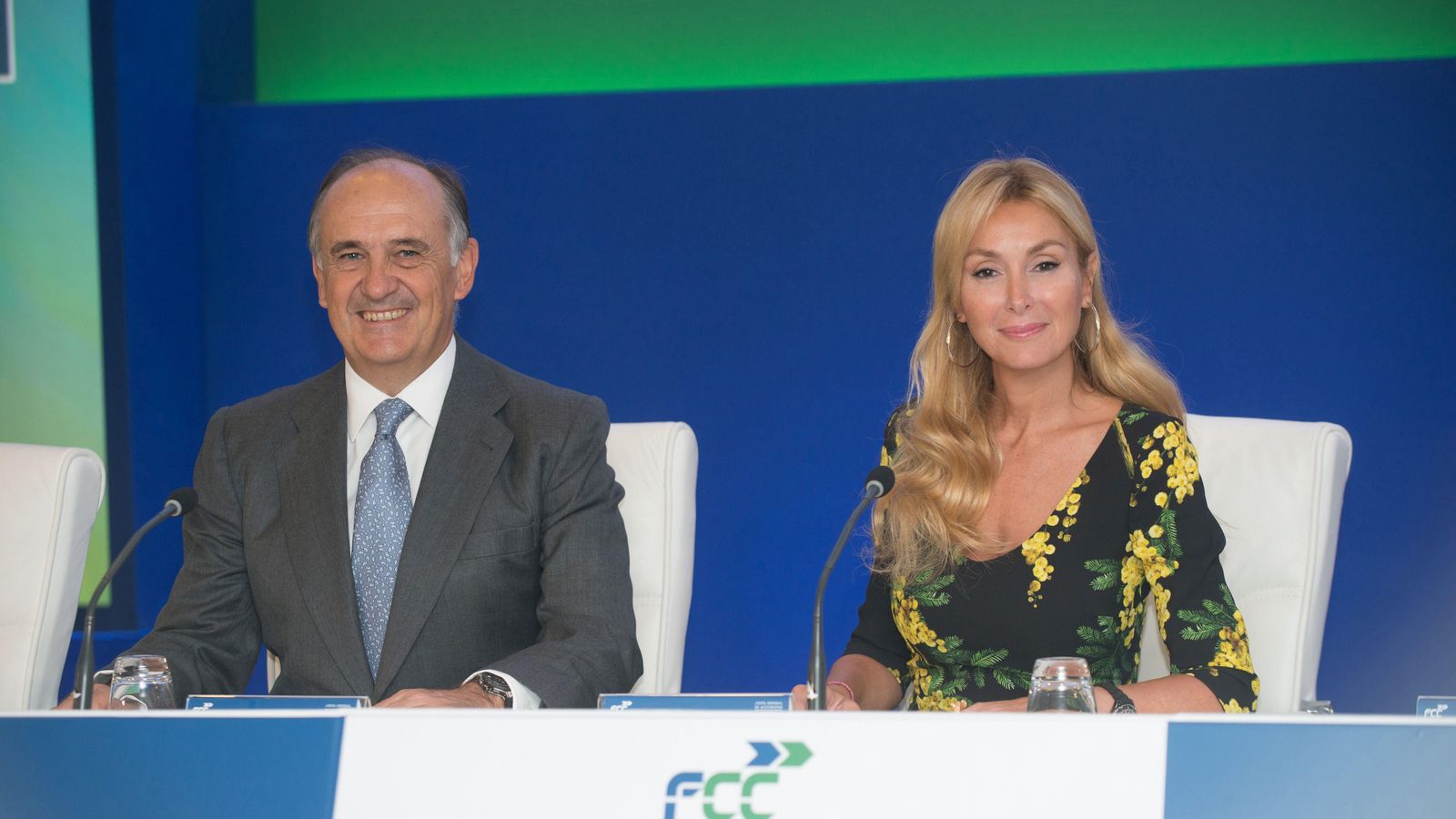 Foto: Juan Béjar, consejero delegado de FCC, y Esther Alcocer Koplowitz, presidenta del grupo
