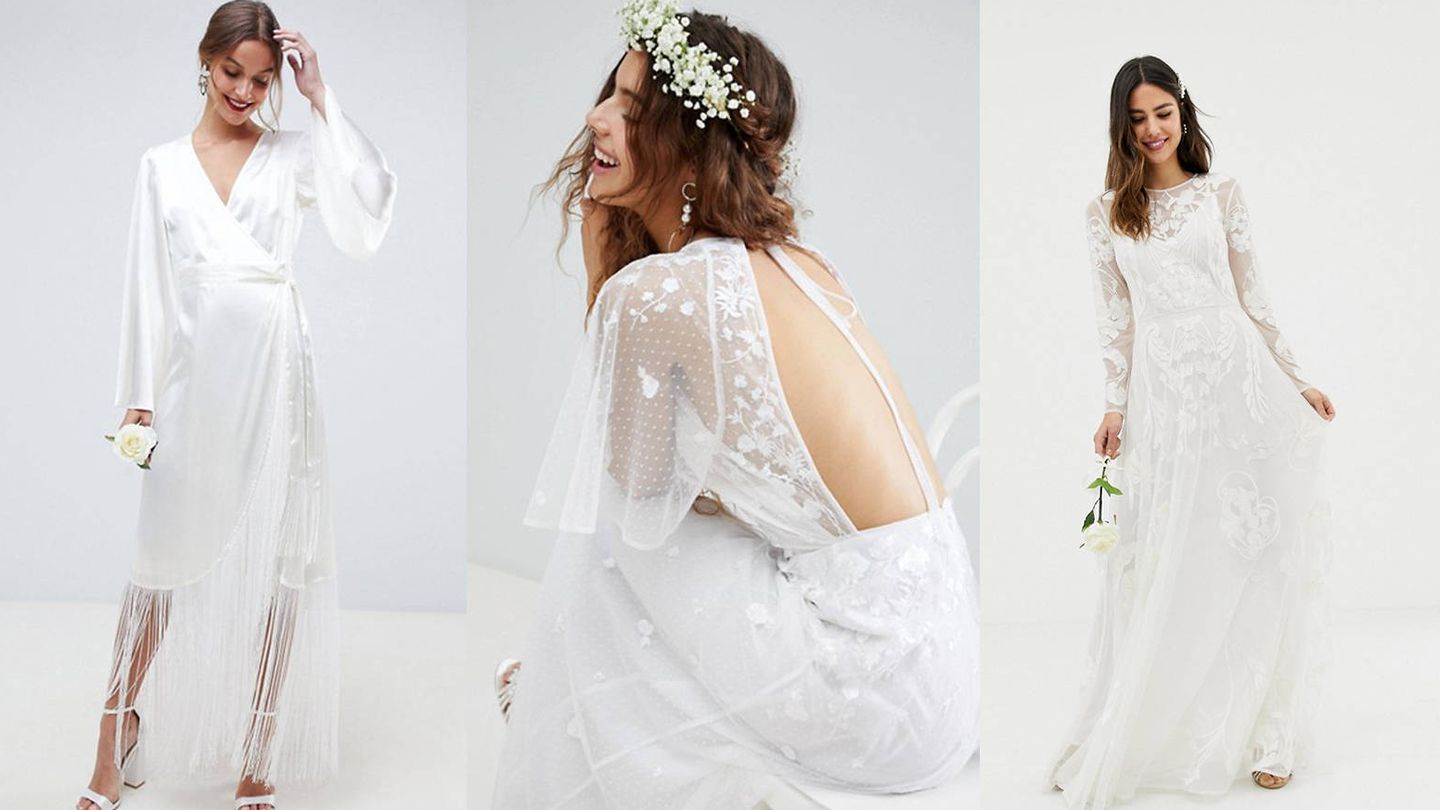 Los vestidos de novia de la colección Bridal de Asos no superan los 200 euros. (Cortesía de Asos)