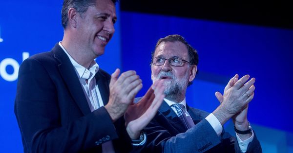 Foto: Mariano Rajoy con García Albiol durante la campaña de las elecciones catalanas. (EFE)