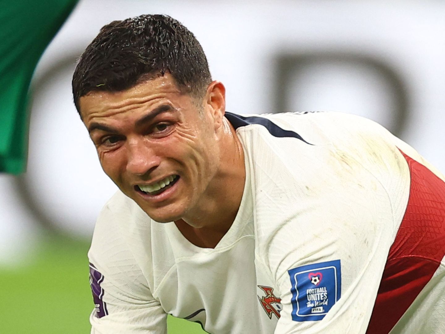 Cristiano Ronaldo en el partido contra Marruecos. (Reuters/Carl Recine)