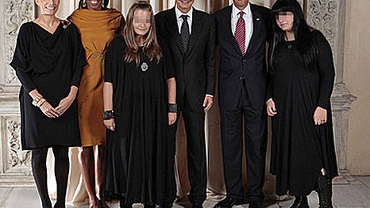 La famosa fotografía de las hijas de Zapatero y los Obama. (Gtres)