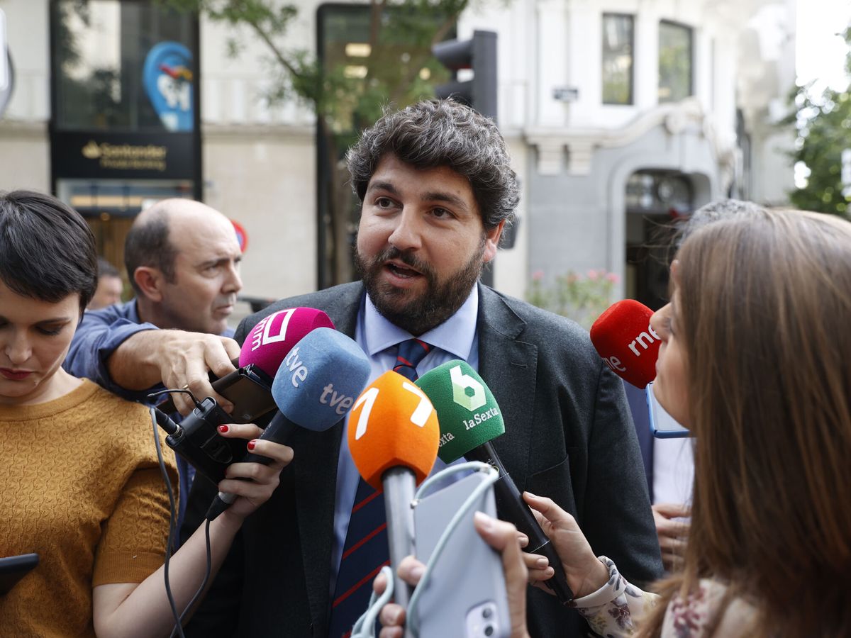 Foto: El presidente de Murcia, Fernando López Miras, en Madrid. (EFE/Juan Carlos Hidalgo)