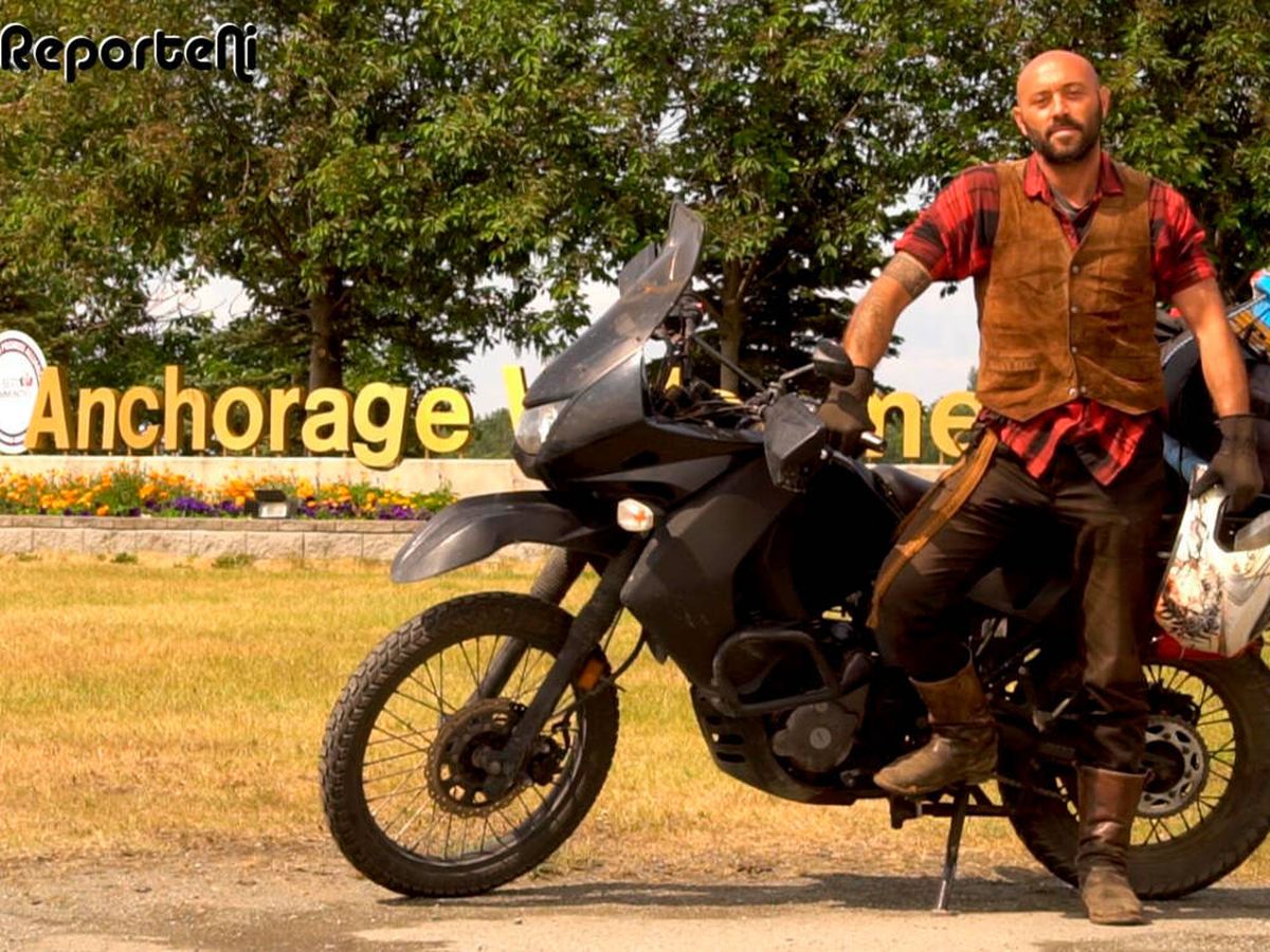 Foto: Diego Saad, un aventurero sobre la motocicleta (Twitter/@ReporteNi)