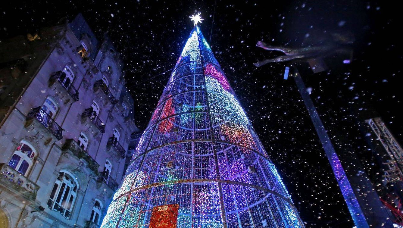 Las luces de Navidad de Vigo fueron las más llamativas del pasado 2018 (Facebook/Turismo de Vigo)