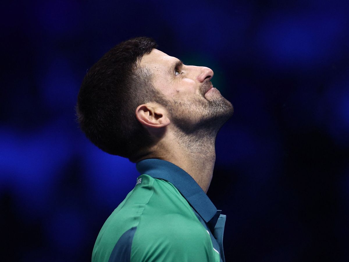 Foto: Novak Djokovic, tras su derrota ante Sinner. (Reuters/Guglielmo Mangiapane)