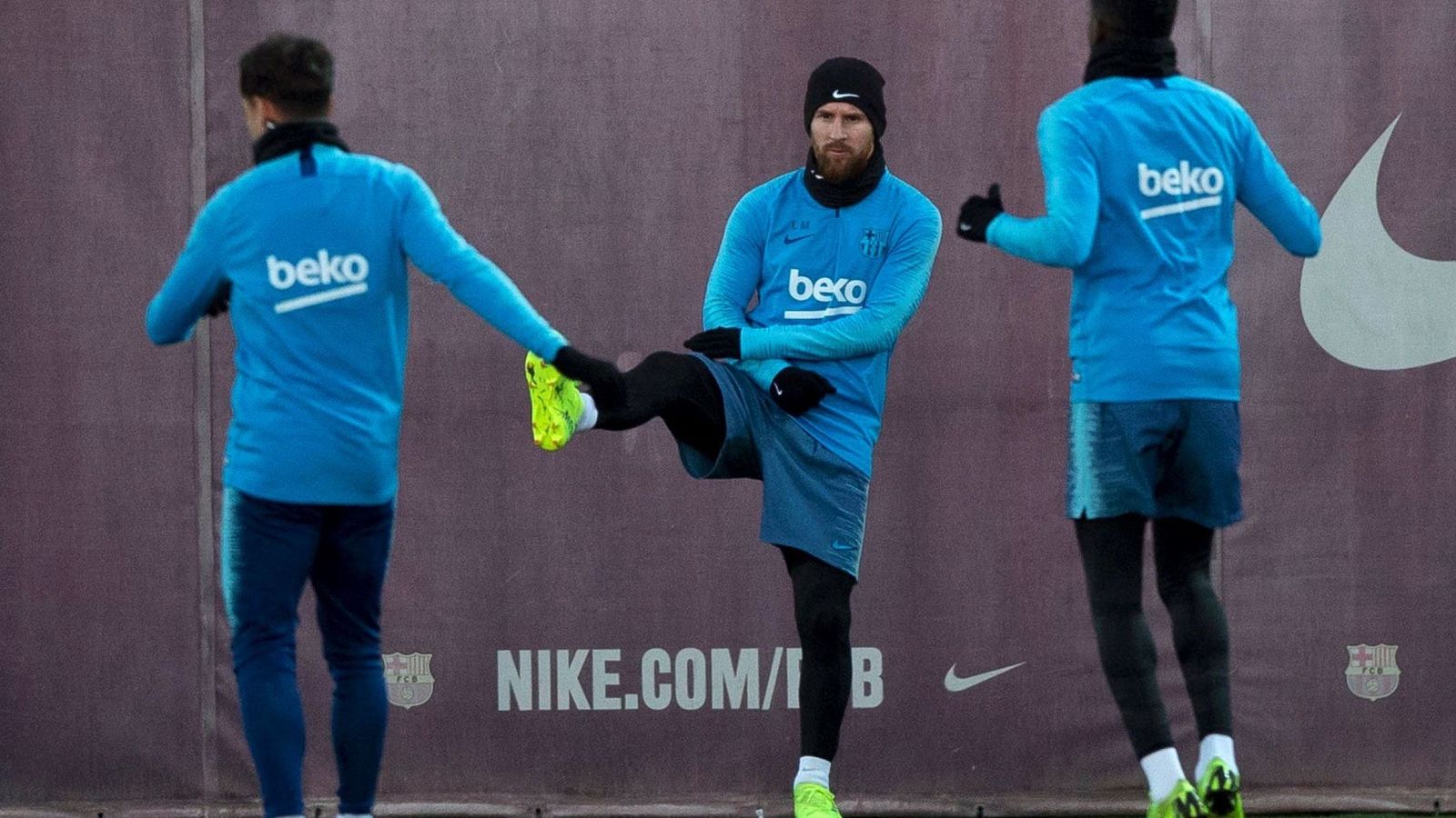 Foto: Messi, en el último entrenamiento antes del Clásico. (Reuters) 