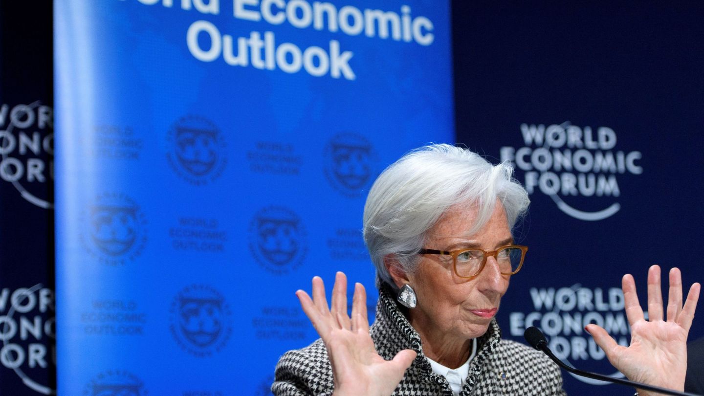 La directora gerente del Fondo Monetario Internacional (FMI), Christine Lagarde, en Davos. (EFE)