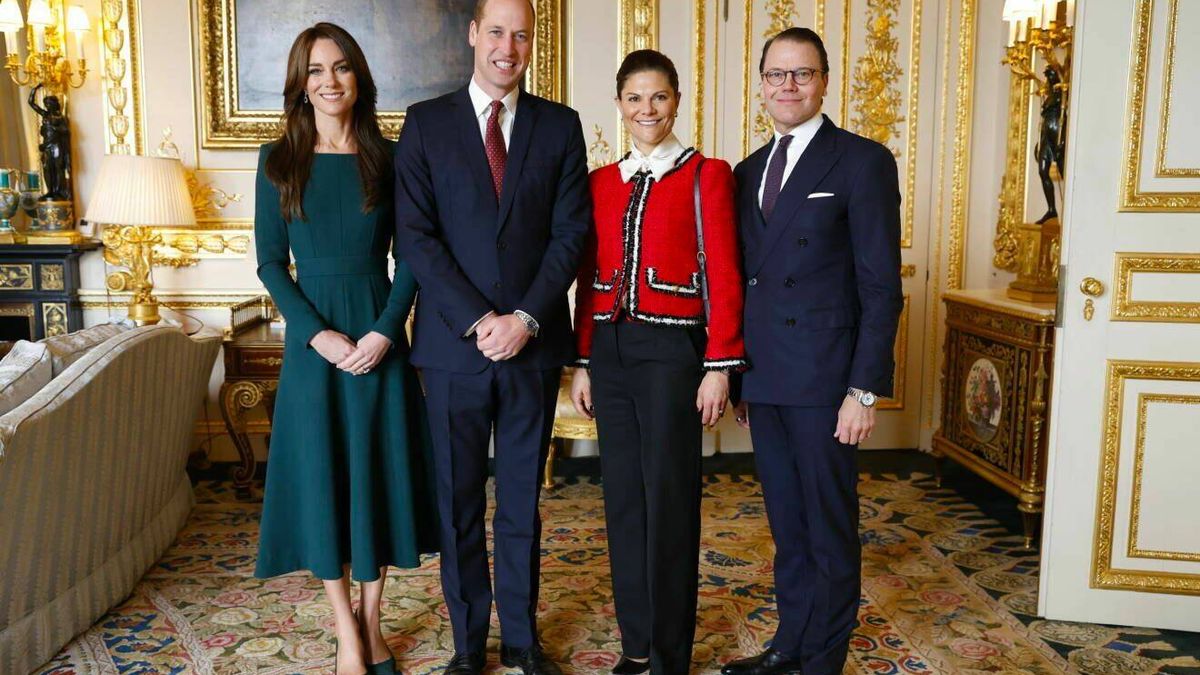 Kate Middleton y Victoria de Suecia, muy navideñas con sus looks en su encuentro en Windsor