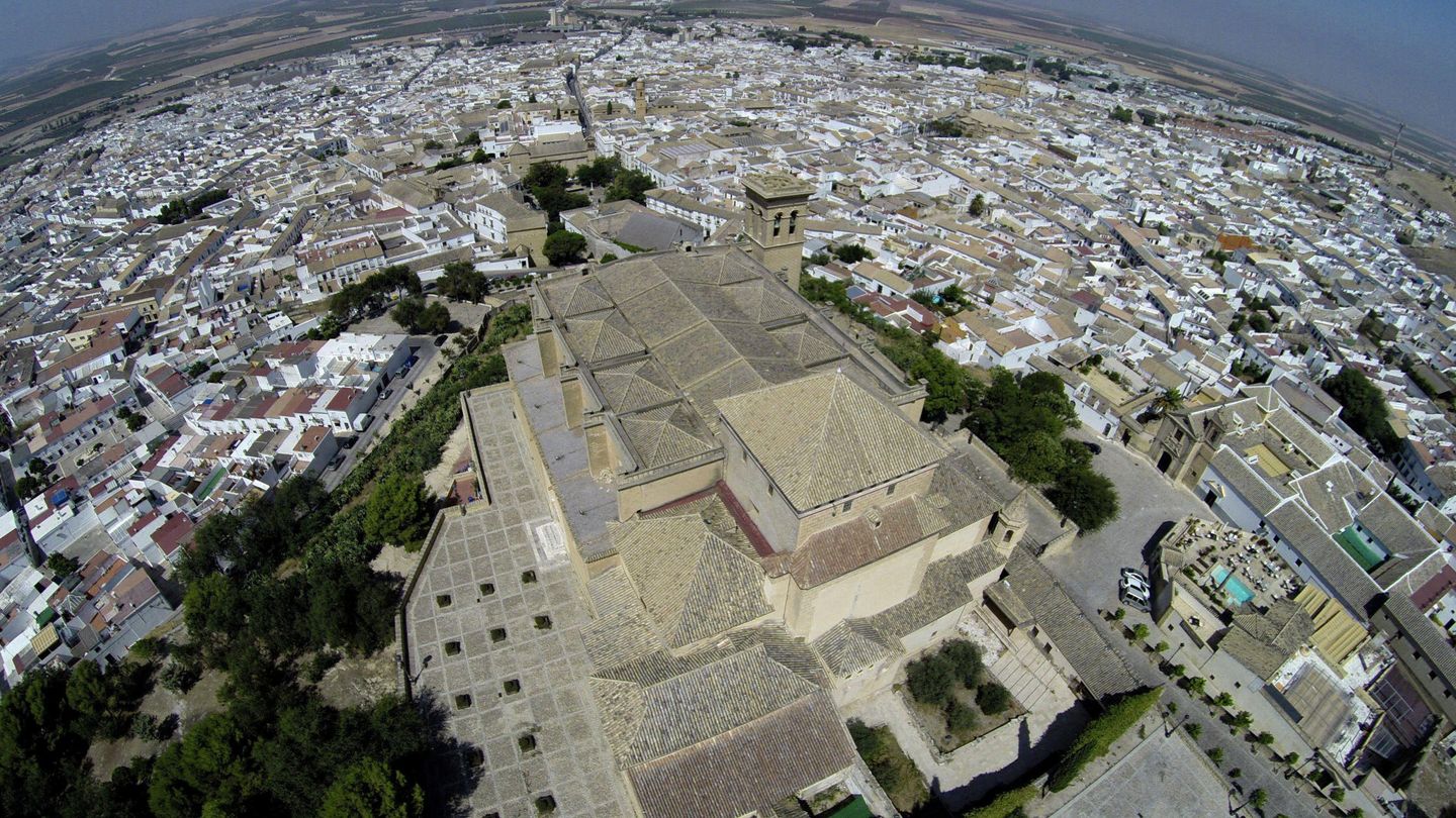 Vista aérea de la Colegiata de Nuestra Señora de la Asunción de Osuna. (EFE/Rafa Alcaide)