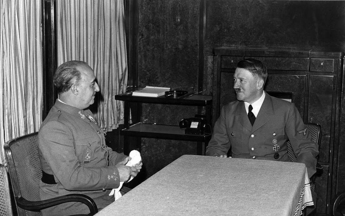 Franco y Hitler en su reunión