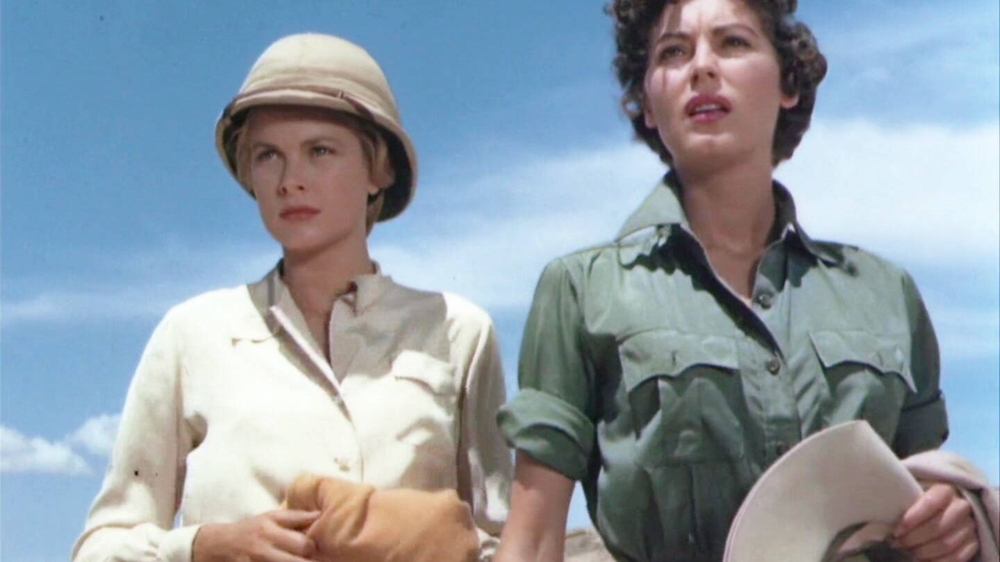 Grace Kelly y Ava Gardner en un fotograma de 'Mogambo', inspiración para la tendencia utility de Zara. (MGM)