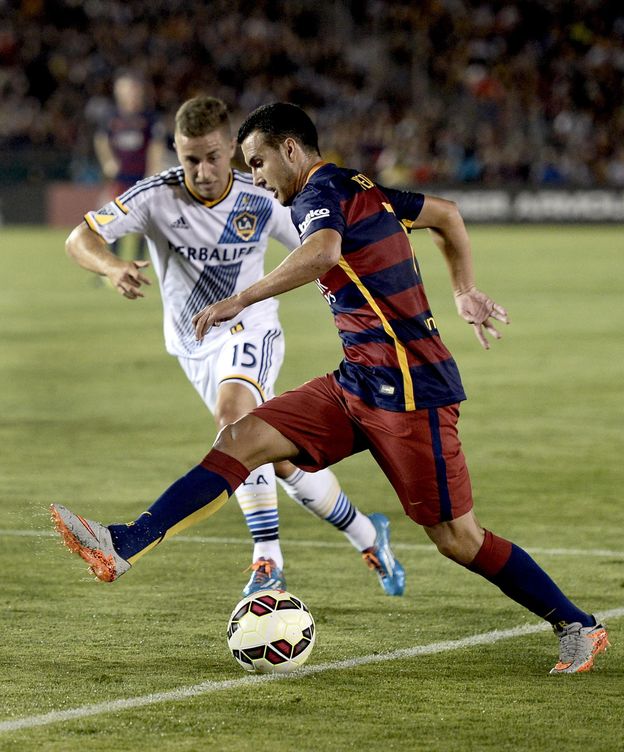 Foto: Pedro jugó el primer amistoso de la temporada contra los Galaxy (EFE).