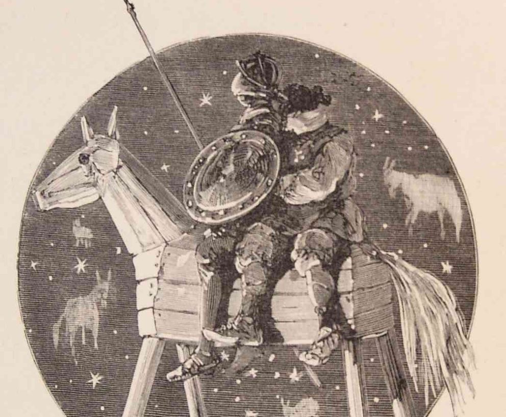 Imagen del capítulo de 'El Quijote' dedicado a clavileño.