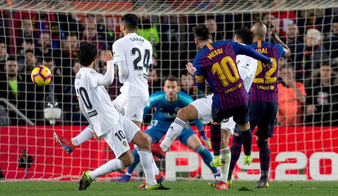Messi, en el segundo gol. (EFE) 