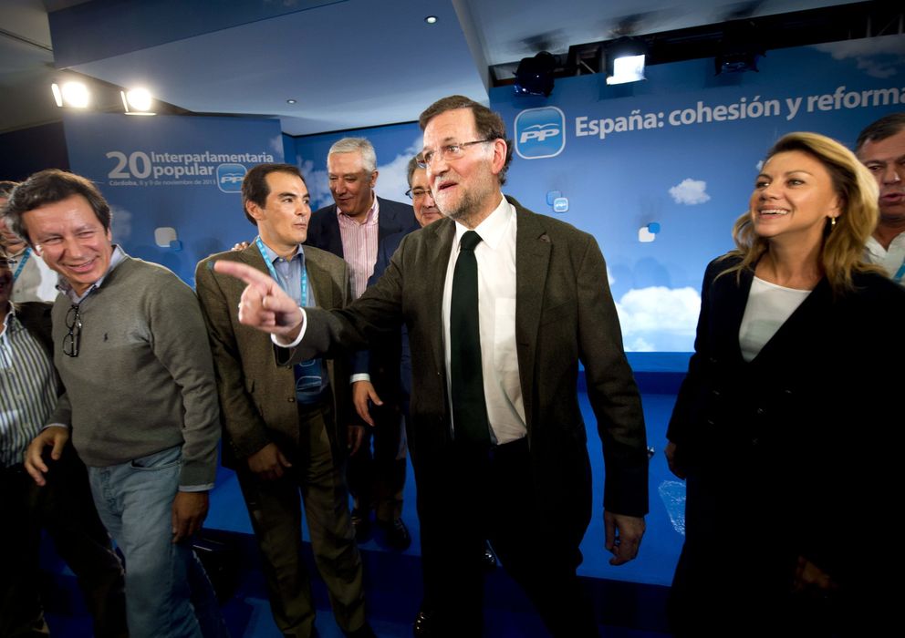 Foto: El presidente del Gobierno, Mariano Rajoy, durante la clausura de la reunión interparlamentaria del Partido Popular (EFE)