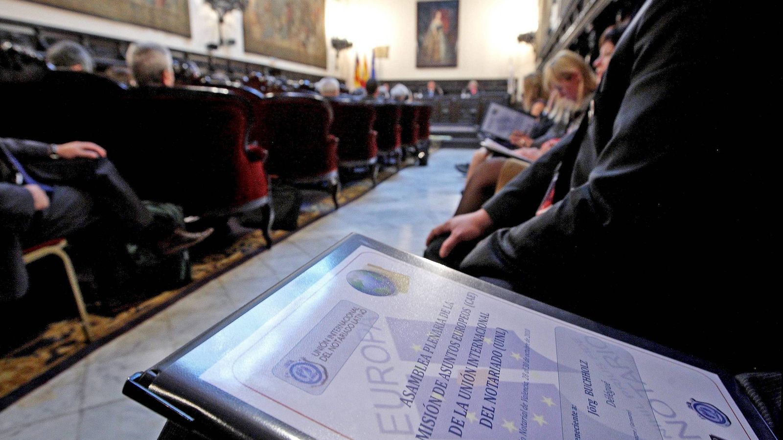 Foto: Acto de constitución de la Academia Notarial Europea. (EFE)