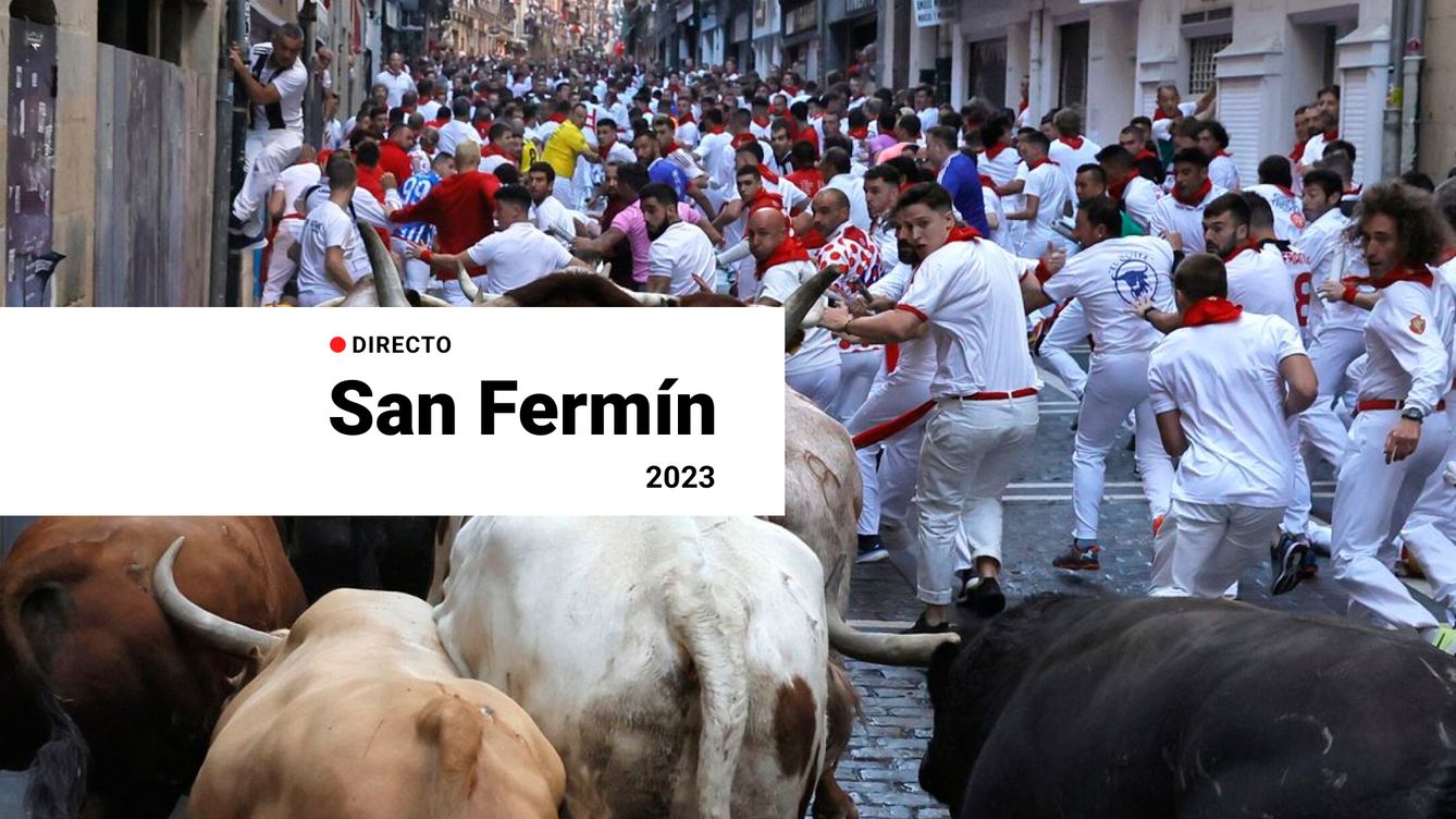 Foto: Tercer encierro de San Fermín 2023 en directo | Resumen, parte médico y mejores momentos de hoy, domingo 9 de julio con la ganadería Cebada Gago