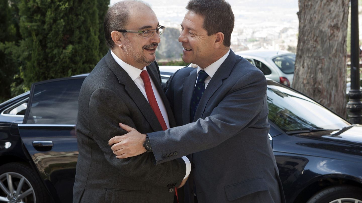 Los presidentes Javier Lambán y Emiliano García-Page, el pasado septiembre en Cuenca. (EFE)