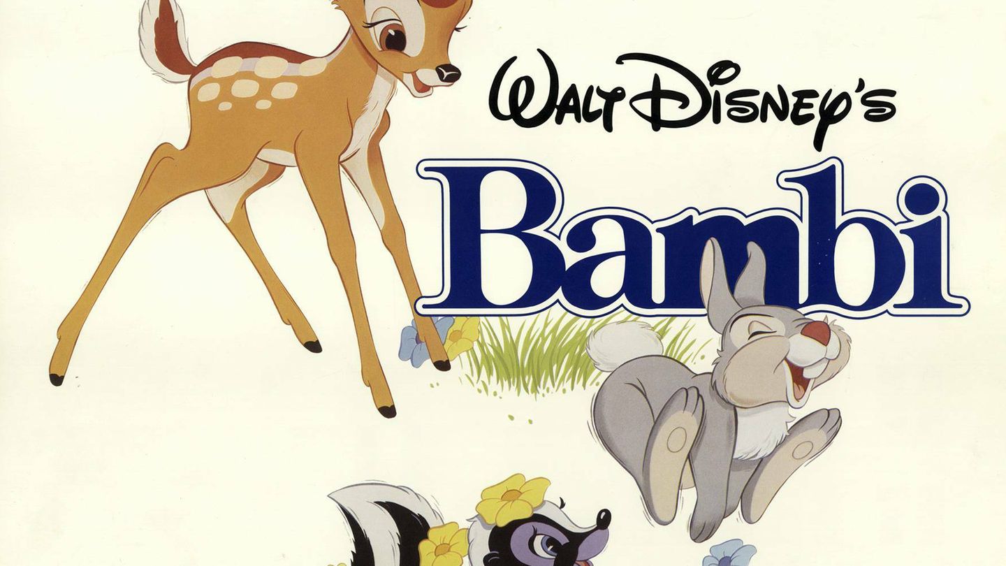 Cartel promocional de la película 'Bambi', de Walt Disney. 