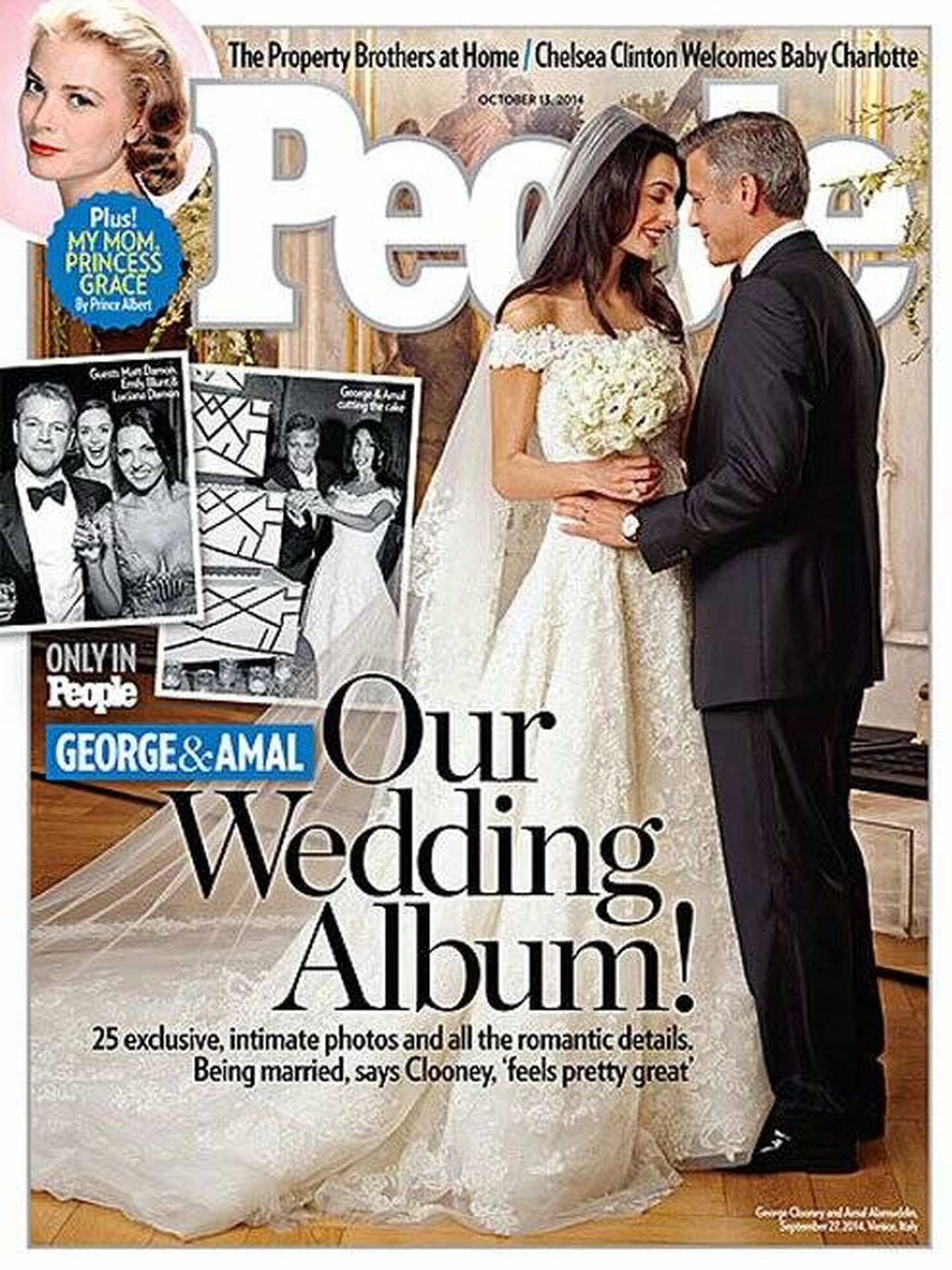 Amal y George Clooney en la portada de la revista People. Cortesía