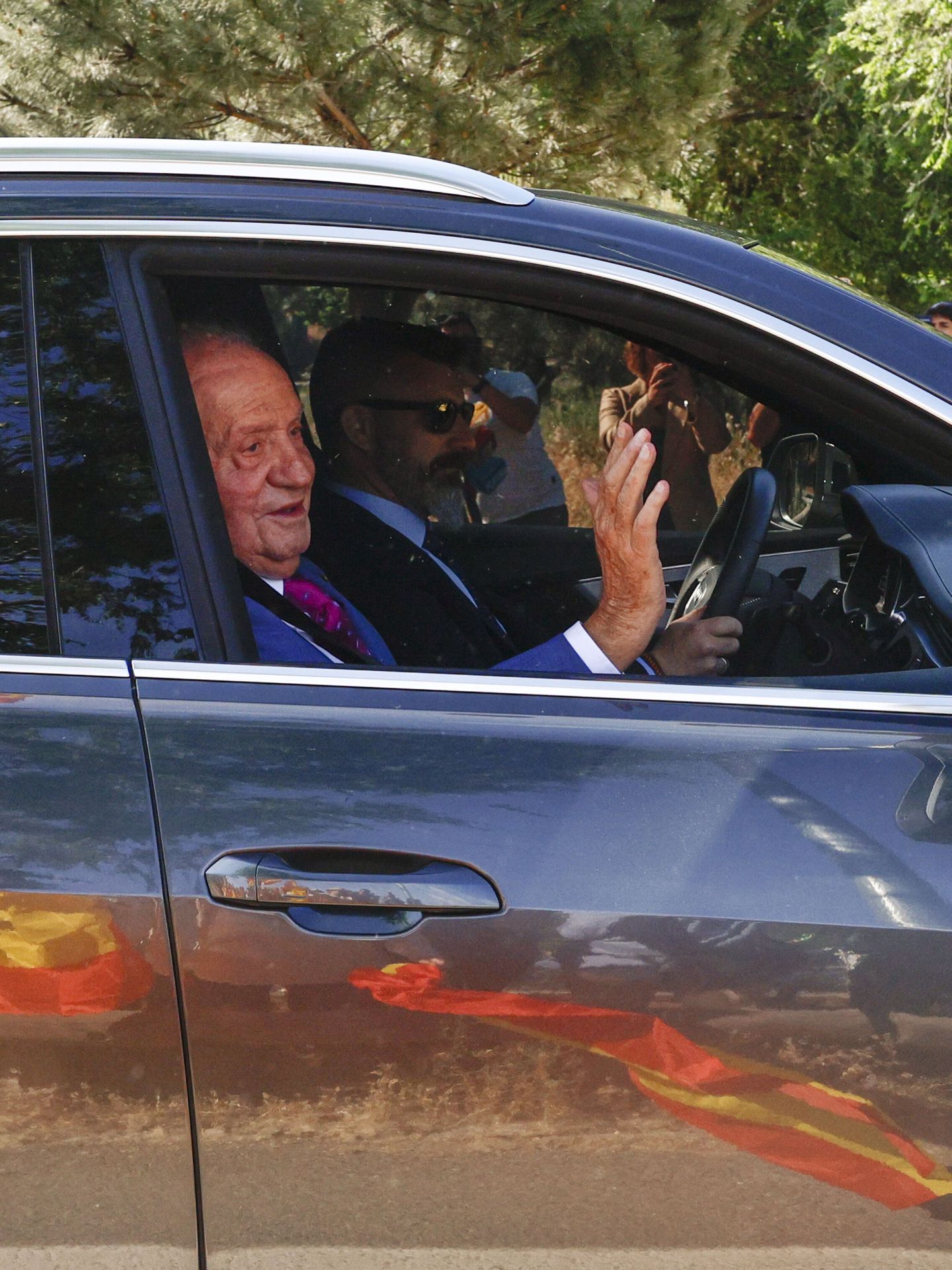 El rey Juan Carlos a su llegada a Zarzuela. (EFE/Rodrigo)