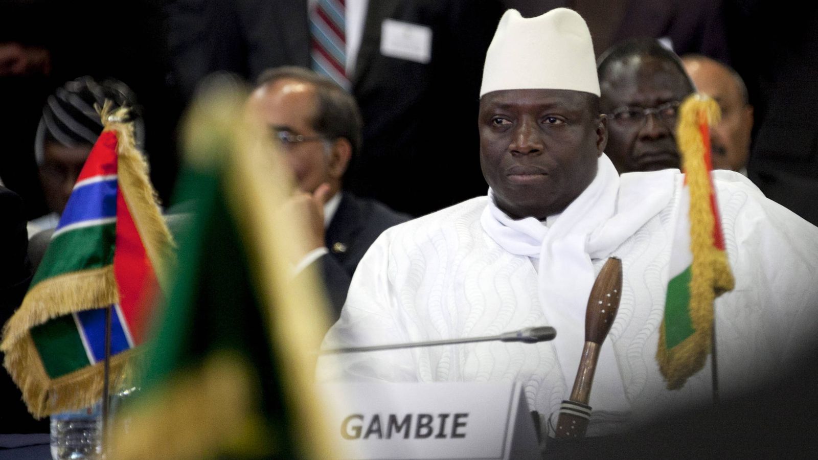 Foto: El presidente de Gambia, Yahya Jammeh, durante una cumbre del Ecowas, en Dakar. (Reuters)