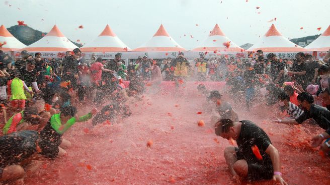 Foto de Corea del Sur celebra su propia 'tomatina'